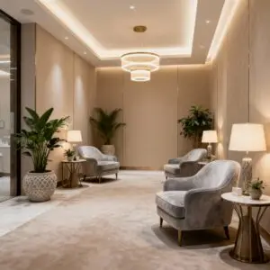 recepção de uma clinica de estética moderna